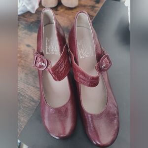 Miz Mooz Women's Burgundy Mary Jane Shoes